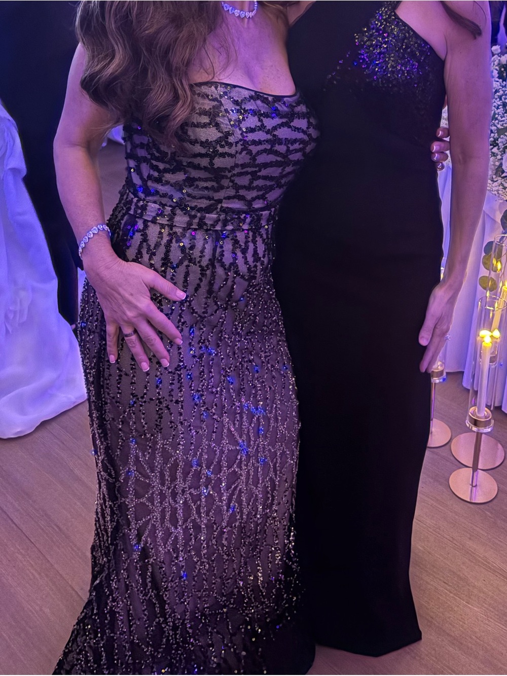 Black Sequin Evening Gown - Elegant Beaded Formal Dress